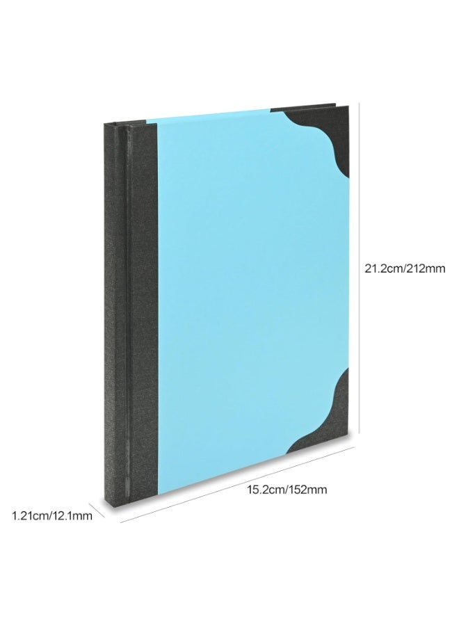 FIS® Hard Cover Notebook, A5 Size(148x210mm), 96 Sheets, Single Line Ruling with Black Spine and Corners, Packet of 5 Pieces, Neon Blue Color-FSNBA596NBL - Image 2